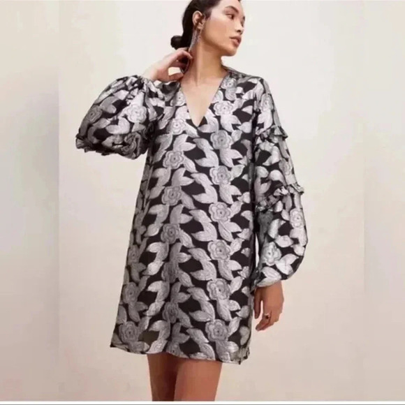 NWOT Jen's Pirate Booty/Free People Rising Star Metallic Mini Dress XS - Picture 1 of 11